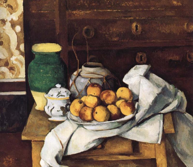 Paul Cezanne of still life with fruit France oil painting art